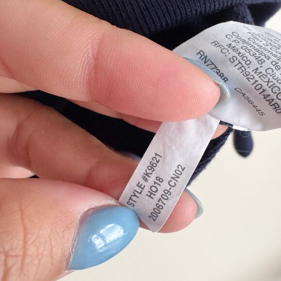 J. Crew Navy + White Sequin Detail Champagne Crewneck Sweatshirt - XS - Picture 6 of 9